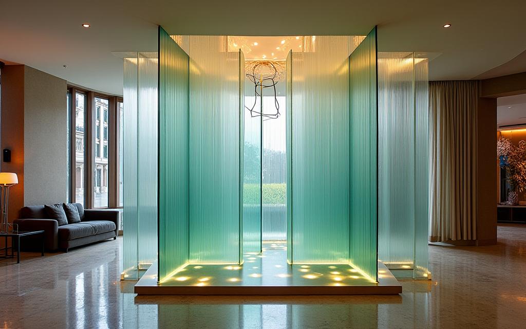 Diseño de vidrio contemporáneo en hotel histórico