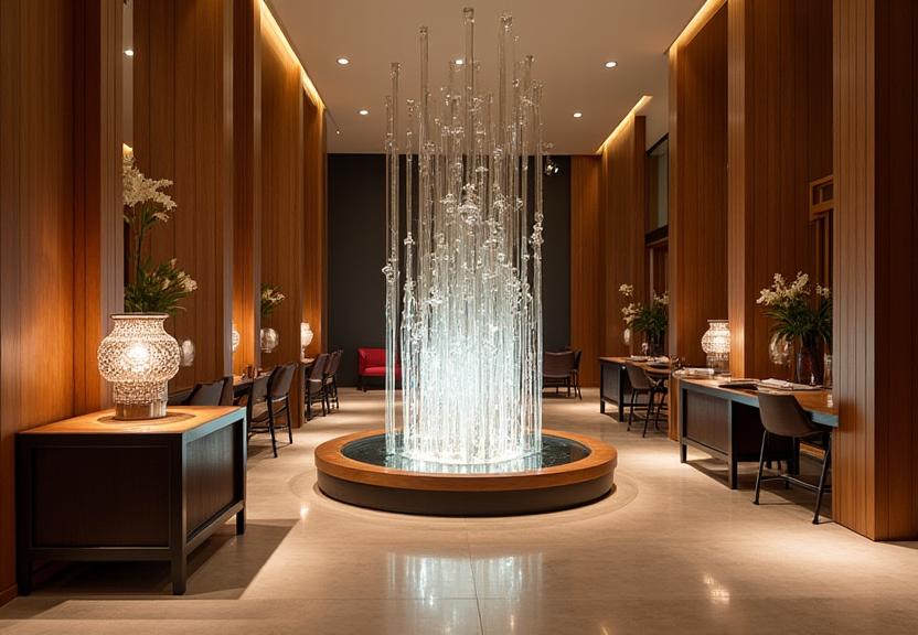 Diseño de vidrio artístico para hotel heritage