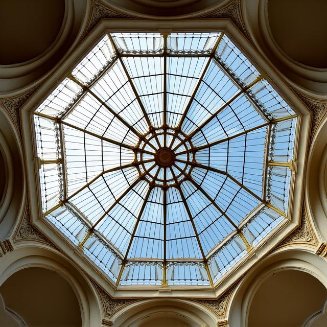 Lucernario restaurado en palacio madrileño